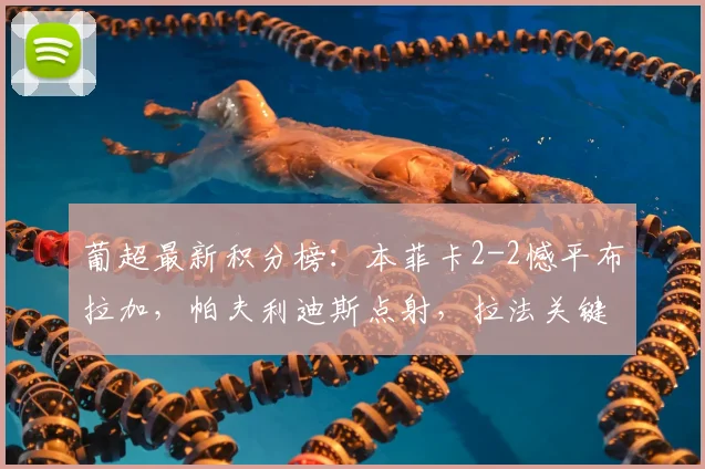 葡超最新积分榜:本菲卡2-2憾平布拉加,帕夫利迪斯点射,拉法关键救主
